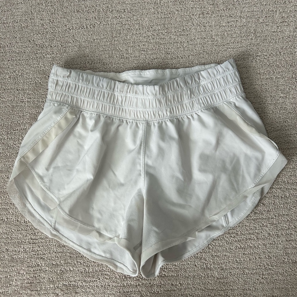 Lululemon Women's White Athletic Shorts - Size 2